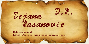 Dejana Mašanović vizit kartica
